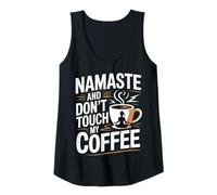 Donna Mum Yoga Coffee Funny Namaste Saying Design Festa Mama Canotta