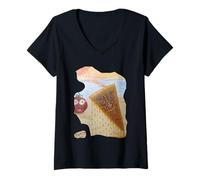 Donna Mumzy - Maria Uberstein Pizza Tomato Maglietta con Collo a V
