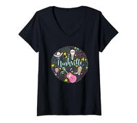Donna Musica E Abbigliamento Nashville Tennessee Maglietta con Collo a V