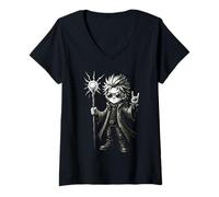Donna Musica Rock, Gotico, Punk, Mago, Bambino, Design Divertente Maglietta con Collo a V