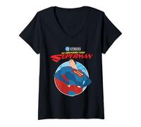 Donna My Adventures with Superman Circle Maglietta con Collo a V