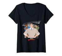 Donna My Adventures with Superman Daily Planet Crew Maglietta con Collo a V
