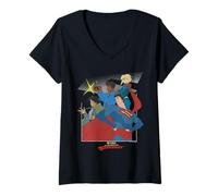 Donna My Adventures with Superman Group Pose Maglietta con Collo a V