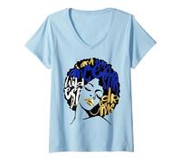 Donna My Ancestors Wildest Dreams Donne Blu Nero Ragazza Magia Maglietta con Collo a V