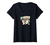 Donna My Blood Type Is Coffee Funny Caffeine Lover Design Maglietta con Collo a V