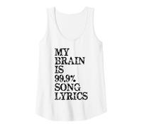 Donna My Brain is 99 Percent Song Lyrics | Divertente Regalo per Gli Amanti della Musica Canotta