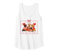 Donna My Dog Is My Valentine Cute Pup Squad, Occhiali con Cuore Canotta