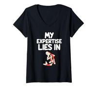 Donna My Expertise si trova nel pesce Koi giapponese Carpa Simbolo Armonia Maglietta con Collo a V