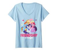 Donna My Little Pony Friendship Is Magic Group Maglietta con Collo a V