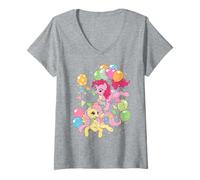Donna My Little Pony: Friendship Is Magic Pinkie Pie & Fluttershy Maglietta con Collo a V