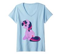 Donna My Little Pony: Friendship Is Magic Twilight Sparkle Sitting Maglietta con Collo a V