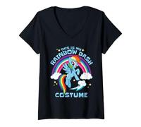 Donna My Little Pony My Rainbow Dash Halloween Costume Maglietta con Collo a V