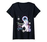 Donna My Little Pony Shine Like A Star Maglietta con Collo a V