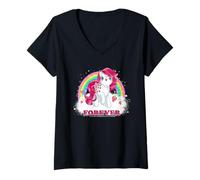 Donna My Little Pony Sugarberry Forever Rainbow Maglietta con Collo a V