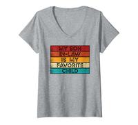 Donna My Son in Law Is My Favorite Child Padri Giorno papà Maglietta con Collo a V