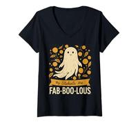 Donna My Students Are Fab-Boo-Lous Design Maglietta con Collo a V