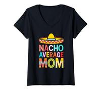 Donna Nacho Average Mom Camicia da donna messicana per la festa della mamma Maglietta con Collo a V
