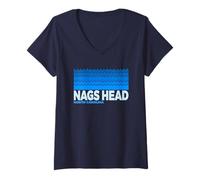 Donna Nags Head NC - Nags Head North Carolina Aquatic Maglietta con Collo a V