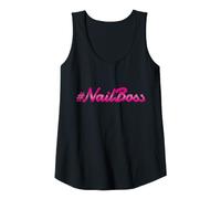 Donna Nailboss Tecnico Unghie Artista Tecnico di Bellezza Nail Tech Artista Canotta