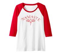 Donna Namaste Occhi di Saggezza Rosso Buon Sapienza Maglia con Maniche Raglan