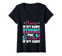 Donna Nana è Il Mio Nome Keeping Gender Is My Game Gender Reveal Maglietta con Collo a V