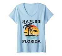 Donna Napoli Florida Maglietta con Collo a V