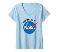 Donna NASA - Maglietta "I Need My Space" Maglietta con Collo a V