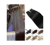 Donna Nastro for capelli umani diritti da 16-26 pollici, 20 pezzi, 50 g nelle estensioni Extension per capelli Tape-in(Dark Brown,26 inches 65cm)
