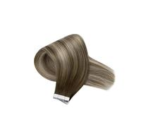 Donna Nastro nelle estensioni dei capelli Capelli umani Castano freddo che sfuma in castano cenere con di lunghi biondi 20 pz Extension per capelli Tape-in