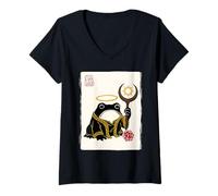 Donna Nat 1 Grumpy Giapponese Rana chierico Divertente DND Maglietta con Collo a V