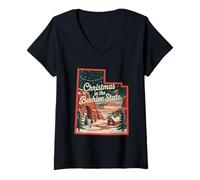 Donna Natale nella Gioia dello Stato dell'alveare Maglietta con Collo a V