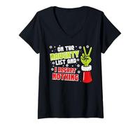 Donna Natale sulla Lista Cattiva rimpianto Niente Natale Uomini Donne Bambini Maglietta con Collo a V