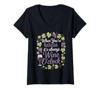 Donna Natalia Personalized Women's Gift Custom Natalia Maglietta con Collo a V