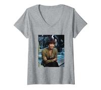 Donna Natalie Cole Indimenticabile Nat King Cole Michael Grecco Maglietta con Collo a V