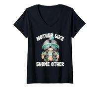 Donna Native American GNOME Pun for Grandma Cute Indian Mom Maglietta con Collo a V