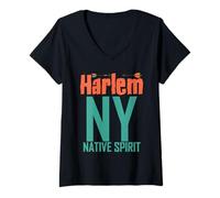 Donna Native Harlem NY Spirit Tee Arrows Tribal Vibe Donna Uomo Maglietta con Collo a V