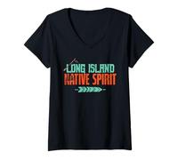 Donna Native Long Island Spirit Tee Arrows Coastal Pride Donna Uomo Maglietta con Collo a V