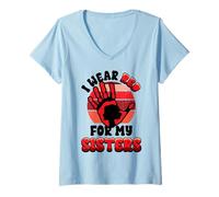 Donna Nativi Americani Stop MMIW Indossare Il Rosso Sorelle rubate Maglietta con Collo a V