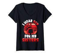 Donna Nativi Americani Stop MMIW Indossare Il Rosso Sorelle rubate Maglietta con Collo a V