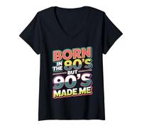 Donna Nato negli Anni '80 ma 90 Mi ha Fatto Maglietta con Collo a V
