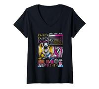 Donna Nato per Essere Libero - Urban Streetwear Statement Maglietta con Collo a V
