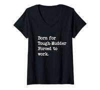 Donna Nato per Tough-Mudder Mud Run Sarcastic Minimalist Maglietta con Collo a V