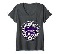 Donna NCAA Kansas State University Wildcats - MMKST08 Maglietta con Collo a V