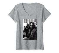 Donna Neil Young Heart of Gold Singer di AJ Barratt Maglietta con Collo a V