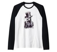 Donna nel Cappello A Cilindro Dichiarazione di Maglia con Maniche Raglan