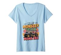 Donna Nell'era di My Monster Trucks Mama Maglietta con Collo a V