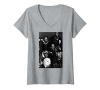 Donna Nemico pubblico Chuck D & Flavor Flav Hip Hop di AJ Barratt Maglietta con Collo a V