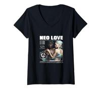 Donna Neo Love Cyber Coppia Futura Intimità Arte Maglietta con Collo a V