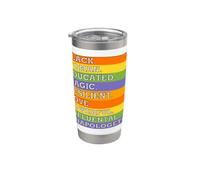 Donna Nera Magia Educata Amore Resiliente Potente Rosa Blu Bicchiere termico in acciaio inox doppia parete