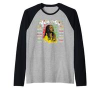 Donna Nera Storia Africana Afro Cristiano Dio Dice Che Lo Maglia con Maniche Raglan